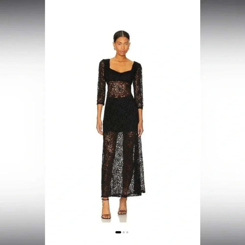 NWOT free people  Adored Maxi in Black dress